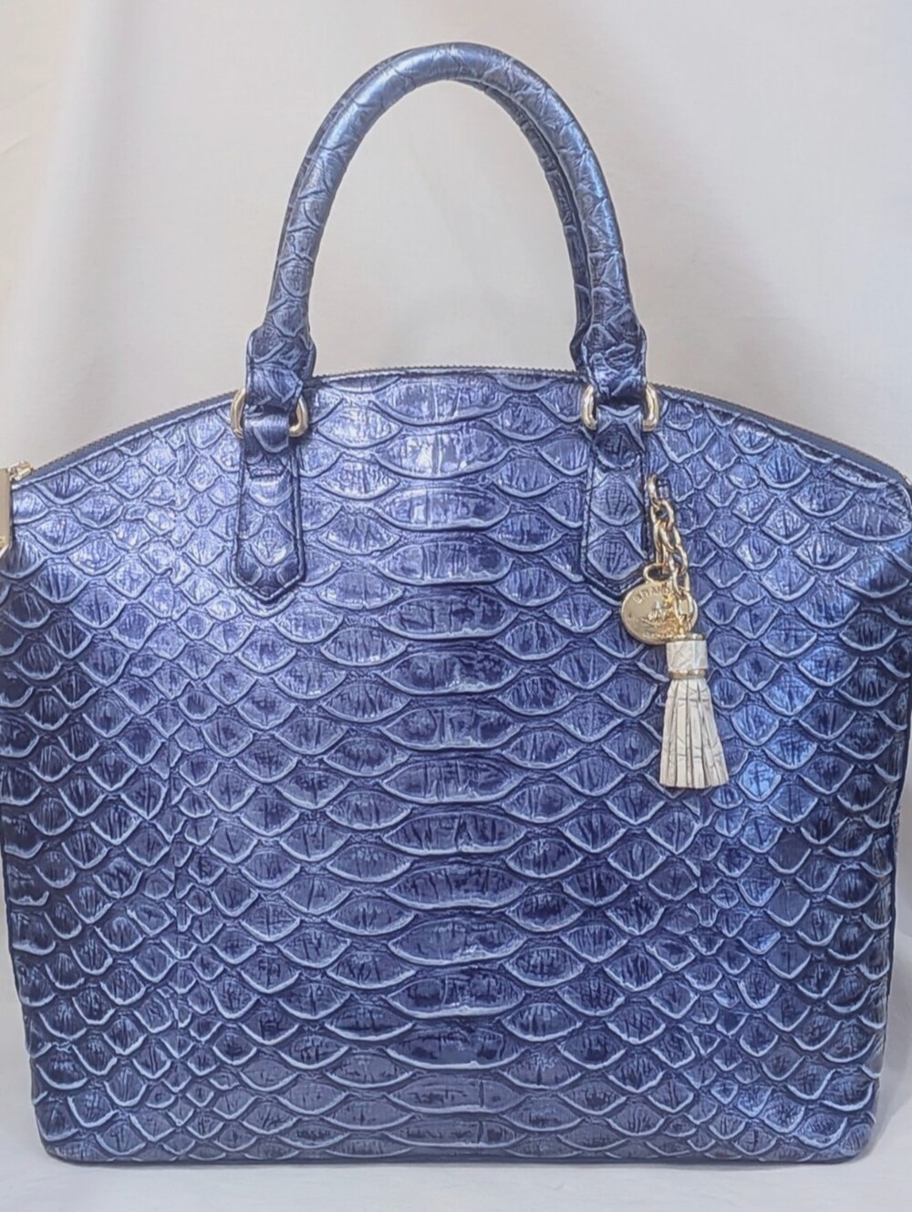 EUC Brahmin Large Duxbury in Denim Cruz without strap